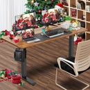 Electric Standing Desk 55x24 Inches Brown Height Adjustable