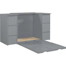 Twin Size Murphy Bed with Drawers, Cabinets and USB Ports,Gray