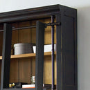 8 Foot Tall Bookcase Wall With Ladder Display Shelf Black