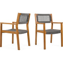 BRAIDED DINING CHAIR Dark Grey