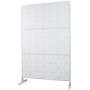 Outdoor & Indoor Privacy Screen Metal Privacy Screen 76' H×48' W, Freestanding Decorative Privacy Screen for Deck Balcony Patio, Privacy Fence Panels for Outside Lawn Garden PS116 WHITE