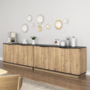 Multi-functional MDF Sideboard, an Ideal Choice for TV and Tableware Storage in Modern Homes, with Product Dimensions of 55*15.7*29.6 Inches.