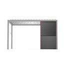[04X07FT] Alora Premium Adjustable Aluminum Louvered Pergola With Side Wall Panel (SAK25458)