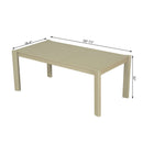 Modern Farmhouse Extendable Dining Table Set with Solid Wood Rattan Chairs – Expandable 59' to 73' for 4-8 Guests in  Champagne