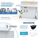 White Aluminum Outdoor Patio Furniture Set With Fire Pit