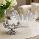 Fleur-De-Lis Stand Acrylic Bowl 14