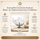 Fleur-De-Lis Stand Acrylic Bowl 14