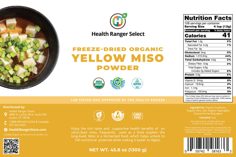 Freeze Dried Organic Yellow Miso Powder 1300g