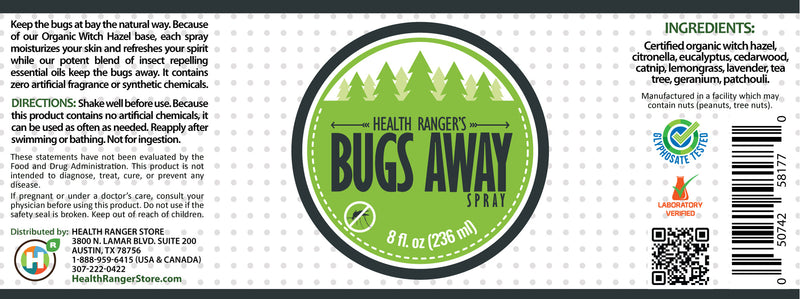 DEET-Free Bugs Away Spray 8 oz