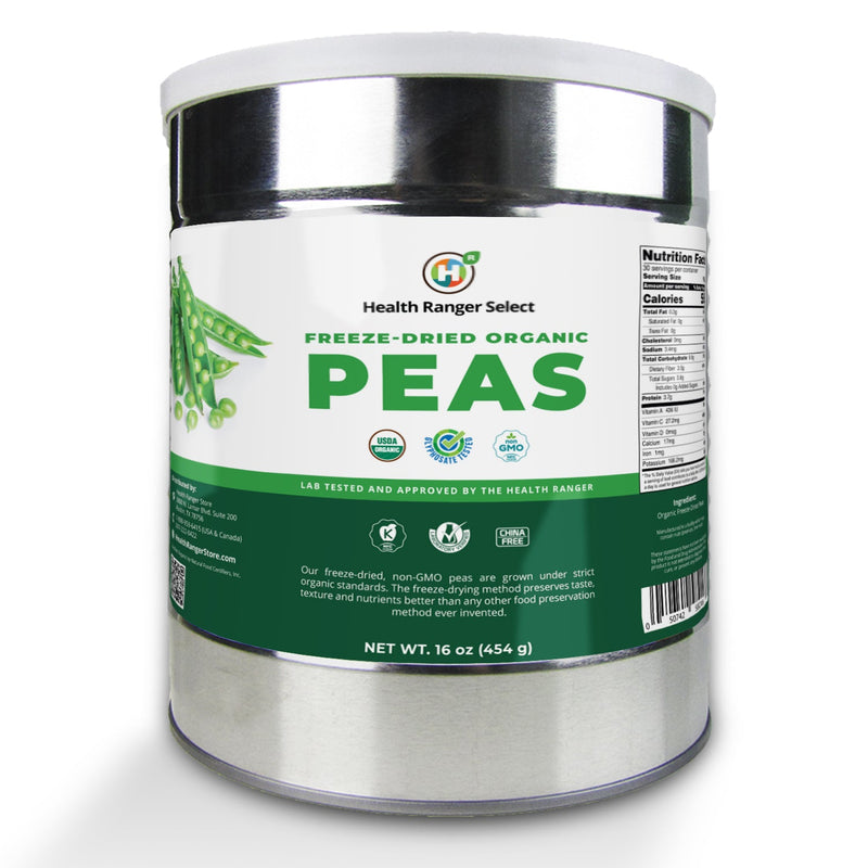 Freeze Dried Organic Peas (16oz,