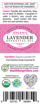 Organic Lavender Essential Oil 0.5oz (15ml)