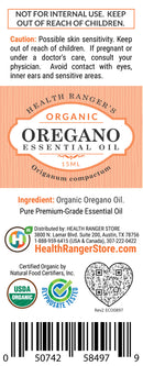 Organic Oregano Essential Oil 0.5oz (15ml)
