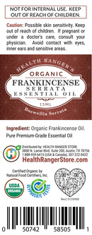 Organic Frankincense Serrata Essential Oil 0.5oz (15ml)