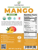 Organic Freeze-Dried Mango Diced 2 oz (57g) (Best Before Date: Sept 10, 2026)