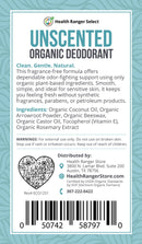 Organic Unscented Deodorant 3 oz (90 g)