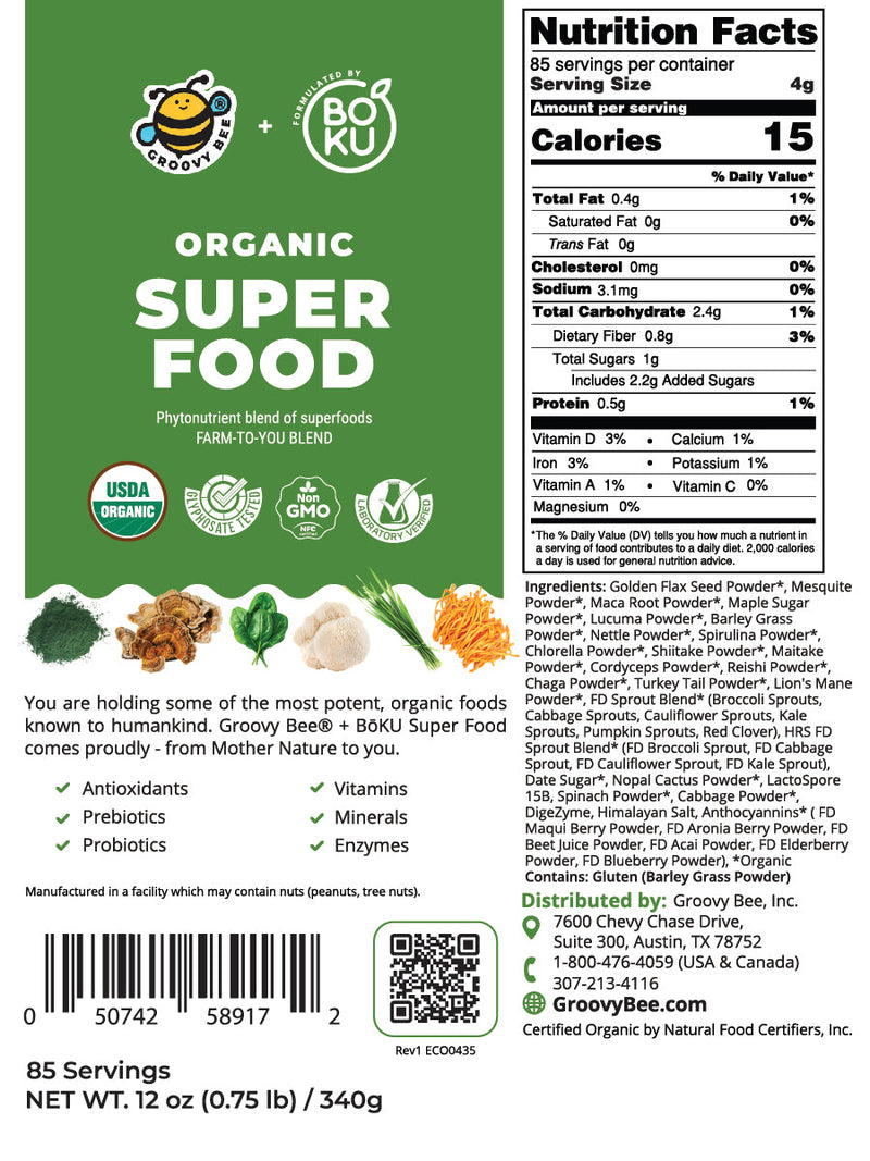 Organic Super Food 12oz (0.75 lb) / 340 g