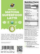 Organic Matcha Superfood Latte 8 oz (227g)