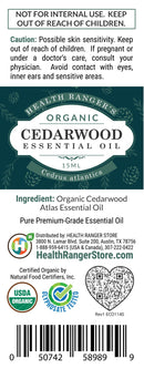 Organic Cedarwood Essential Oil 0.5oz (15ml)