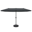 Ainfox 13ft Patio Umbrella Outdoor Two Layers With Umbrella Base