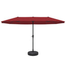 Ainfox 13ft Patio Umbrella Outdoor Two Layers With Umbrella Base