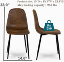 Mid Century Modern Upholstered Dining Chairs, Brown