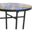 Patio Side Table,Colorful+Black
