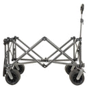 Collapsible Folding Wagon 300L,49' Extra Long Collapsible Wagon with Tailgate, All-Terrain 7'x 4' Big Wheels,Beach Wagon Cart Heavy Duty 400LBS Foldable Foldable Beach Wagon for Garden Sports Camping