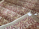 Contemporary Indian Nepalese Room Sized Rug 9 x 11.6, Wool Hand-Knotted Dark Red & Beige Soft Carpet, 9 x 12 Masterloom Living Room Rug
