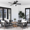 Belmar 52 Inch Bronze Damp Rated Ceiling Fan LED Light
