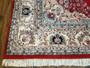9' X 12' Vintage Handmade India Medallion Wool Rug Vegetable Dyes Nice Red
