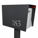 Uptown Box-2.0 in TEXTURED MATT JET BLACK - Modern Mailbox