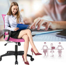 Pink Ergonomic Mesh Office Chair With Lumbar Support And Height Adjustable