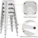 30 Inch Stacking Metal Bar Stool Indoor Outdoor Use