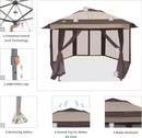 16x16 Pop Up Gazebo With Mosquito Netting For Patio Parties