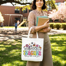 Helping Little Minds Grow Teacher Tote Bag, Floral Appreciation Gift Shopper