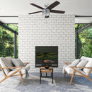 52 Inch Indoor Outdoor Ceiling Fan LED Light Dual Mount