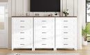 Five Drawer Dresser 44.9 Inch Tall PowderCoatWhite