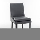Modern Dining Chairs Set of 2, Upholstered Kitchen & Dining Room Chairs with Solid Wood Legs,Tufted Linen Fabric Chairs for Living Room, Restaurant