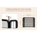 Dog Playpen Outdoor, 12 Panel Dog Fence 24" Pet Pen for Small Dogs Pet Exercise Pen for Puppy/Rabbit/Small Animals Portable Playpen for RV Camping Garden Yard, Indoor. Black, 22.2" W x 23.6" H.