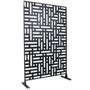 Outdoor & Indoor Privacy Screen Metal Privacy Screen 76' H×48' W, Freestanding Decorative Privacy Screen for Deck Balcony Patio