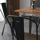 Stackable Metal Dining Chair 18 Inch For Kitchen Use