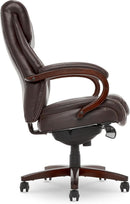 Bellamy Executive Office Chair With Memory Foam Cushions Brown Bonded Leather