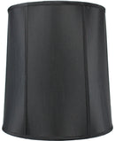 14"x16"x17" Large Drum Lampshade Black Shantung, Large Cylinder Replacement Lamp Shade for Tall Table Lamps