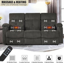 Power Reclining Sofa Set With Massage And USB Ports