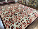 Portuguese Rug 9x12, Vintage Carpet, Handmade Wool Rug