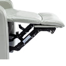 Modern PU Leather Power Recliner with Cooling Cup Holder, Bluetooth Speaker, LED Lights, USB Ports, Tray Table, Arm Storage, Grey
