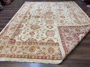Pakistani Peshawar Rug 8x10, Pak Persian Traditional Oriental Carpet, Handmade, Wool, Allover Pattern