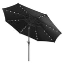 Ainfox 10ft Solar Patio Umbrella Outdoor Umbrella Market Umbrella for Backyard Deck Poolside With 32 LED Lights