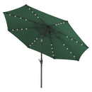 Ainfox 10ft Solar Patio Umbrella Outdoor Umbrella Market Umbrella for Backyard Deck Poolside With 32 LED Lights