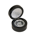 Black Round Wood Box with Compass